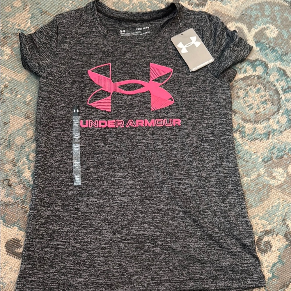 Under Armour Gray and Pink Short Sleeve Tee